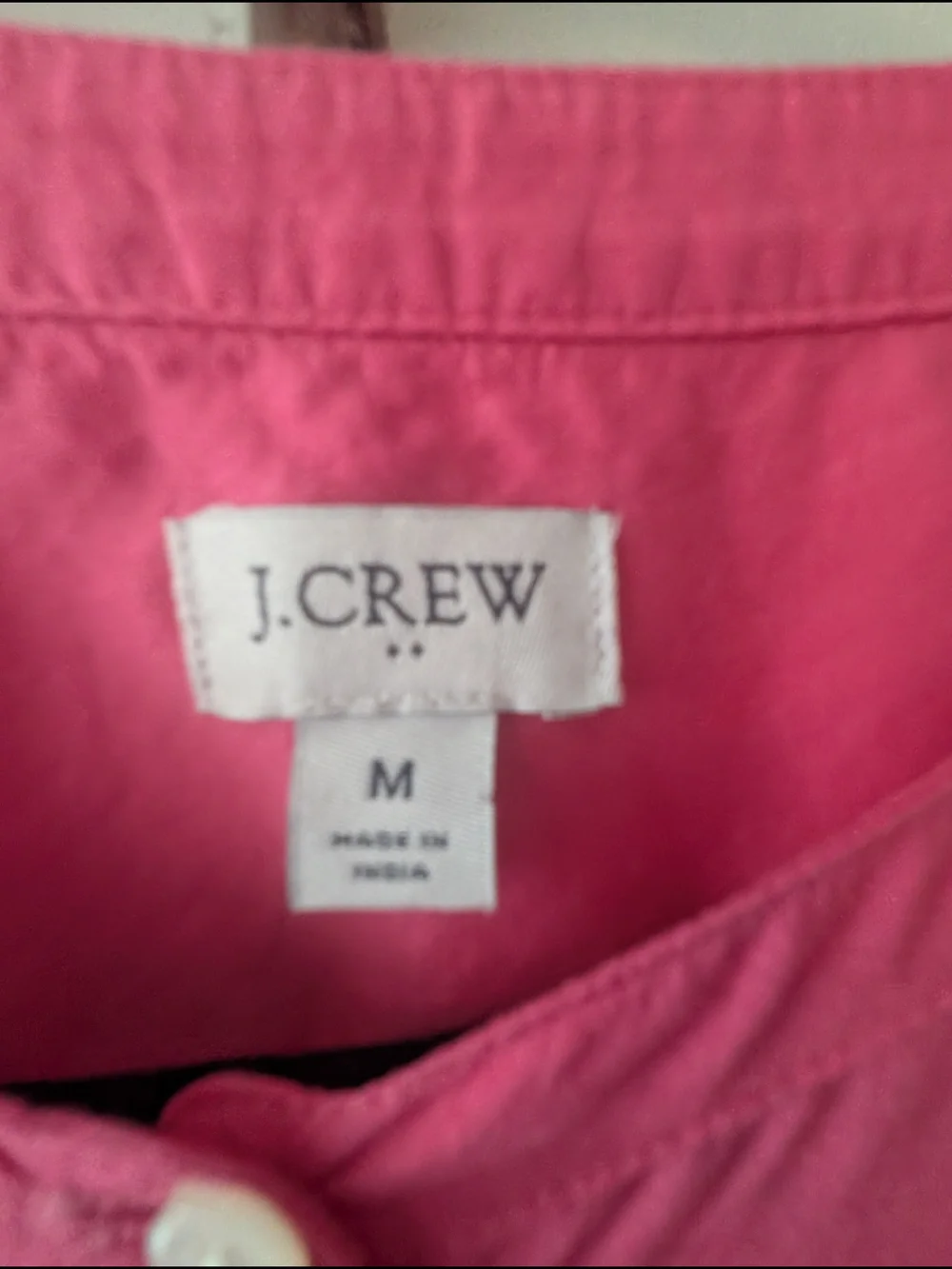 J. Crew Pink Button-Front Shirt M Lattice sleves